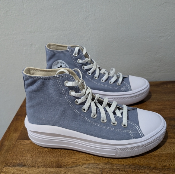 Converse Women Size 9 blue Chuck Taylor All Star Move Hi 568498C New with Box - Picture 3 of 7